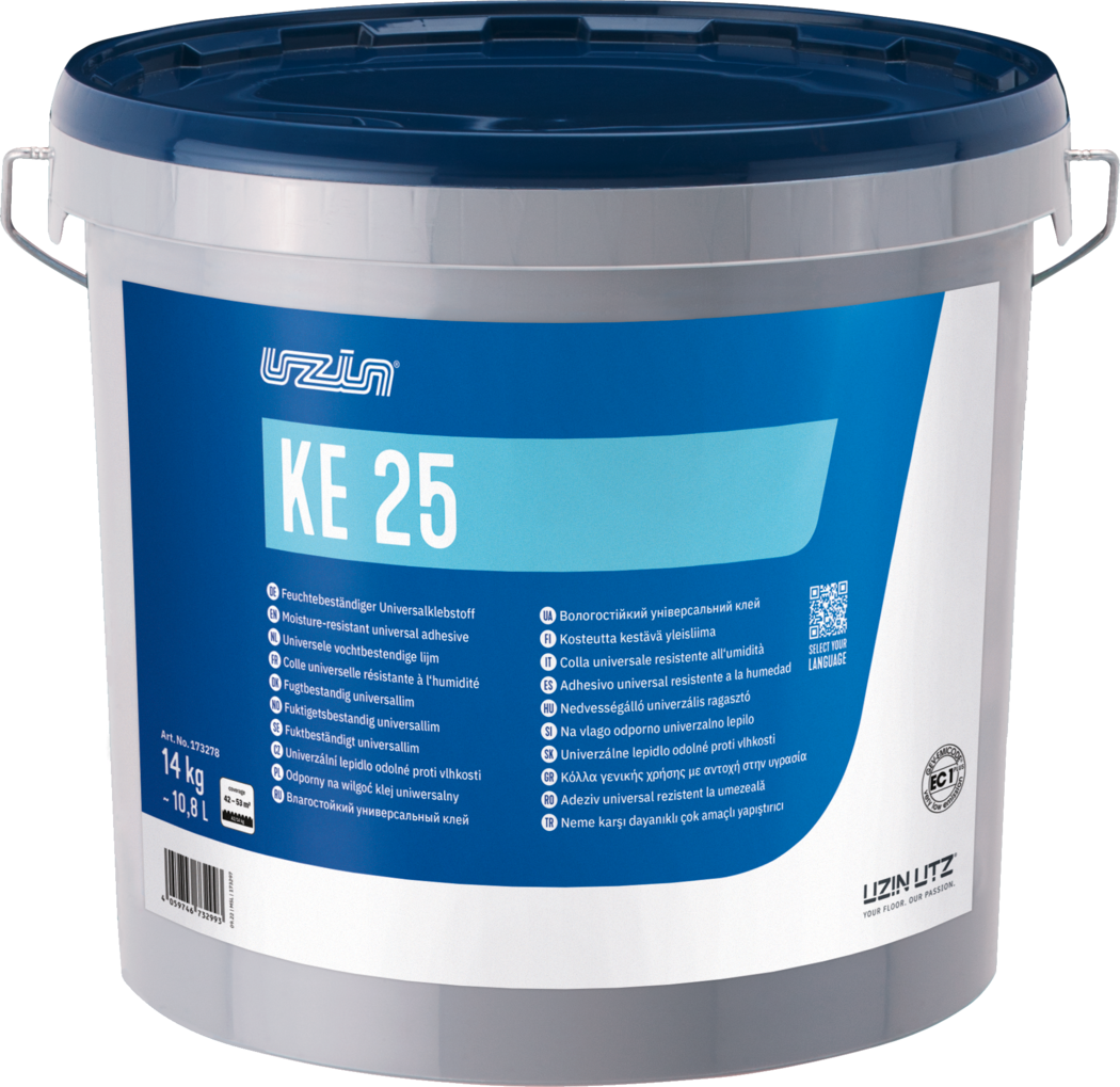 Uzin KE 25 Feuchtebeständiger Universalklebstoff transparent/cremeweiß 14kg