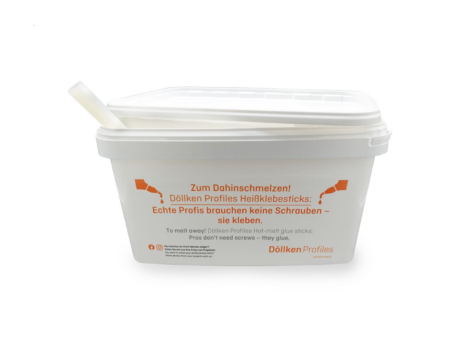 Döllken Hotmelt HKS 18/300 transparent 5-kg-Eimer ca. 66 Sticks